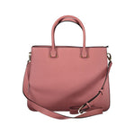 Valentino - Structured Textured PU Leather Top Handle Handbag - Pink Mario Valentino