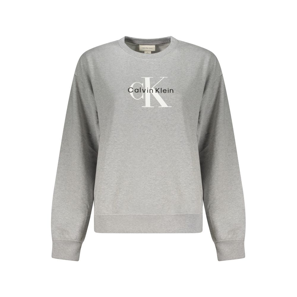Calvin Klein - Relaxed Cotton Blend Logo Sweatshirt - Grey Calvin Klein