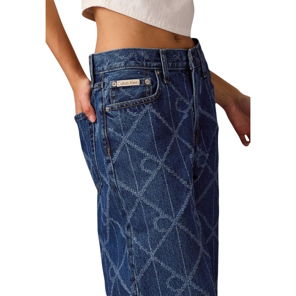 Calvin Klein Jeans - Low Rise Baggy Logo Print Denim Jeans - Blue Calvin Klein Jeans