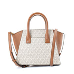 Michael Kors - Structured Logo Canvas Satchel Bag - Beige Michael Kors