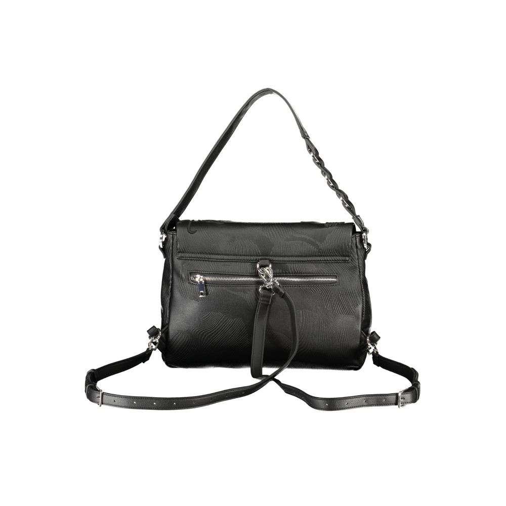 Desigual - Sleek Convertible Embossed PU Backpack - Black Desigual