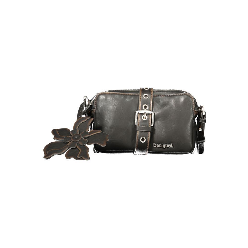 Desigual - Edgy Floral Charm Crossbody Bag - Brown Desigual