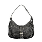 Desigual - Edgy Textured Eyelet Detail Shoulder Bag - Black Desigual