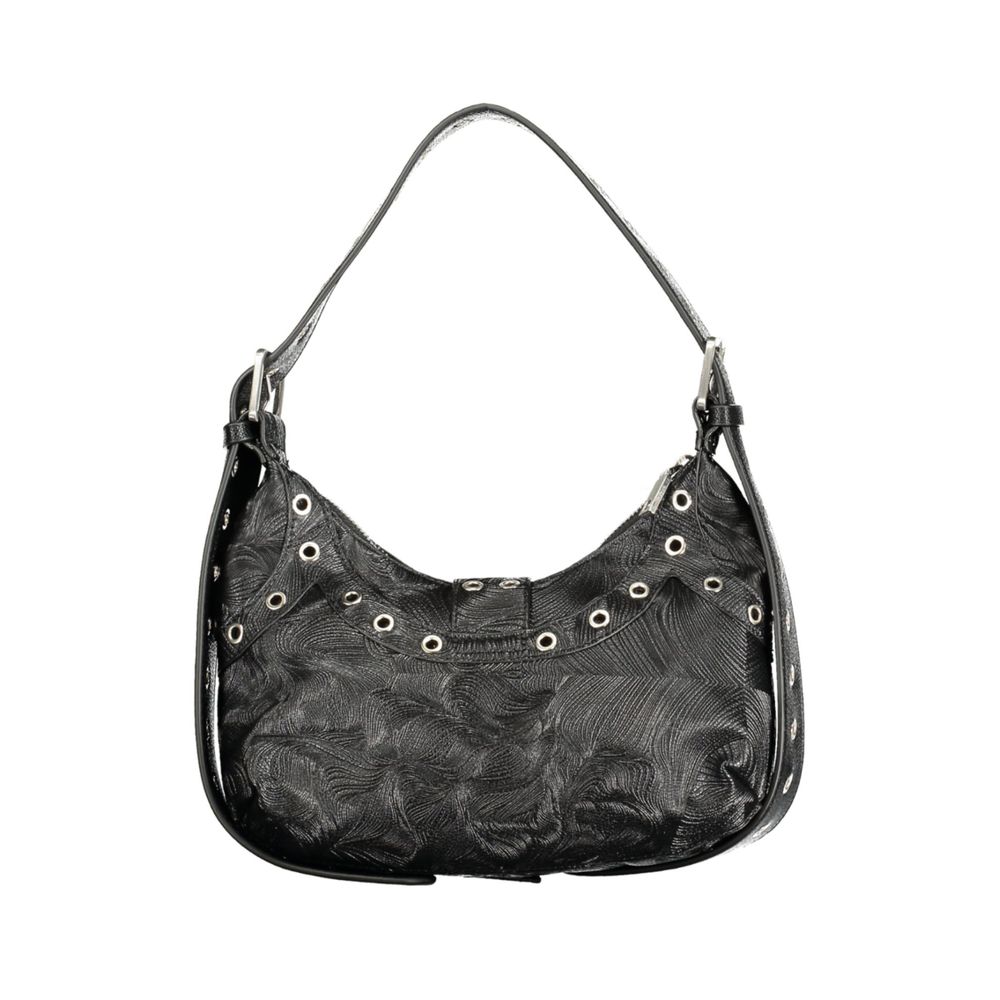 Desigual - Edgy Textured Eyelet Detail Shoulder Bag - Black Desigual