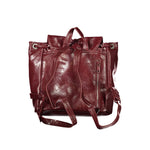 Desigual - Glossy Bow Detail Polyurethane Backpack - Burgundy Desigual