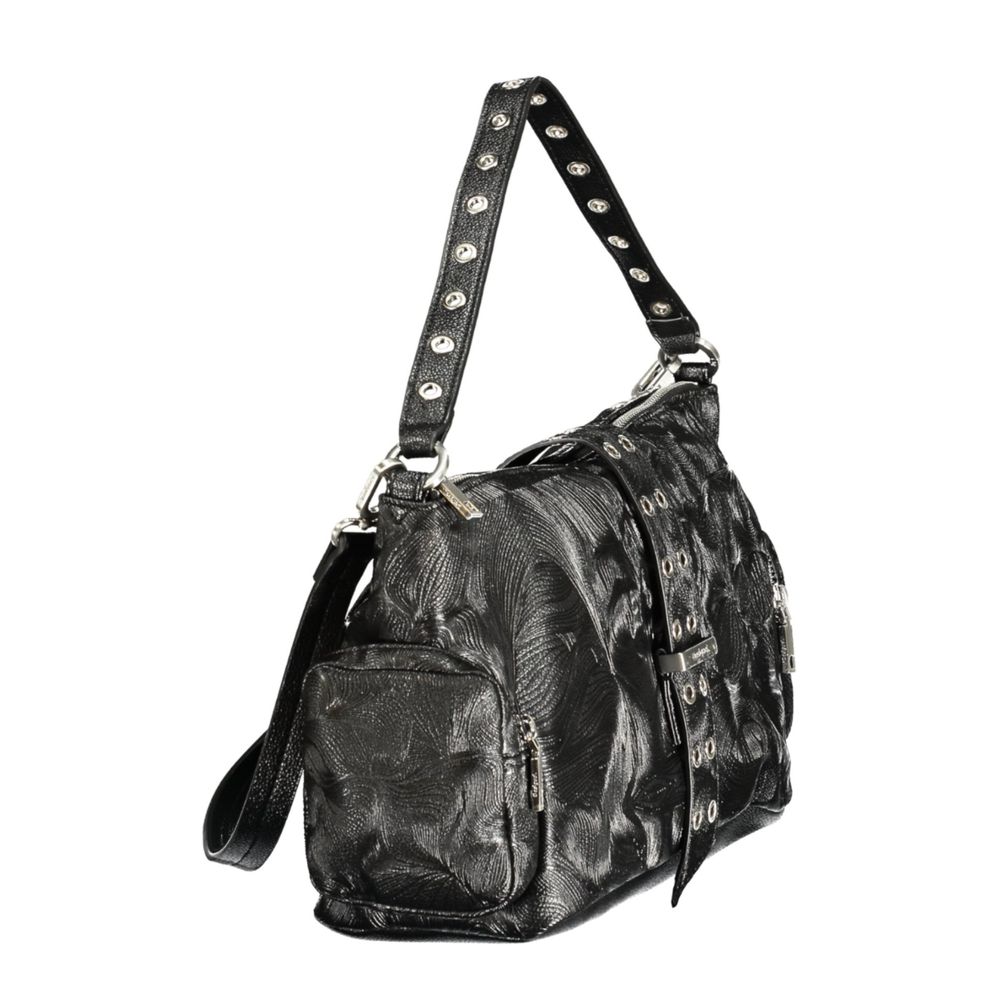 Desigual - Edgy Embossed Grommet Detail Shoulder Bag - Black Desigual