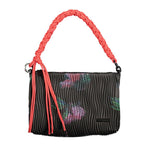 Desigual - Edgy Pleated Polyethylene Shoulder Bag With Braided Handle - Black Coral Desigual