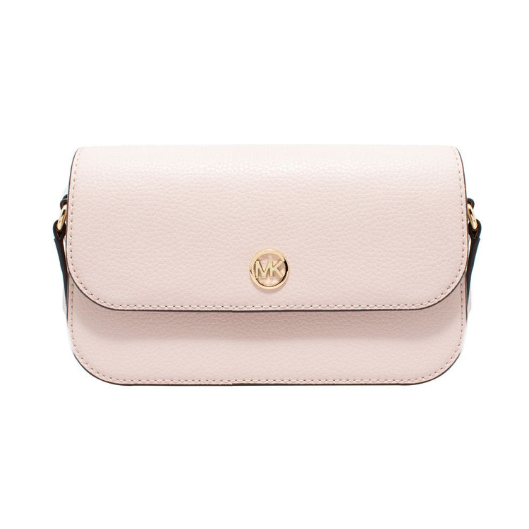 Michael Kors - Chic Pebbled Leather Compact Crossbody Bag - Pink Michael Kors