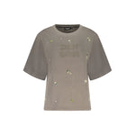 Desigual - Relaxed Cotton Embellished Logo Sweatshirt - Grey Desigual