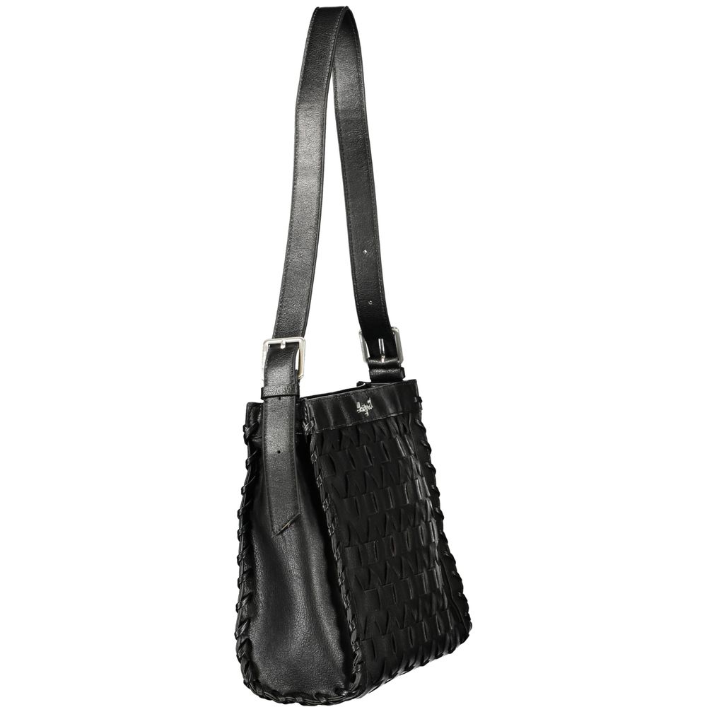 Desigual - Edgy Woven Textured Structured Shoulder Bag - Black Desigual