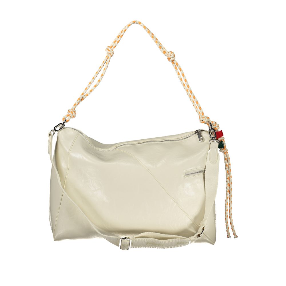 Desigual - Eclectic Braided Rope Handle PU Leather Shoulder Bag - Ecru Desigual