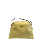 Baldinini Trend - Textured Cowhide Shoulder Bag With Dual Handles - Yellow Baldinini Trend