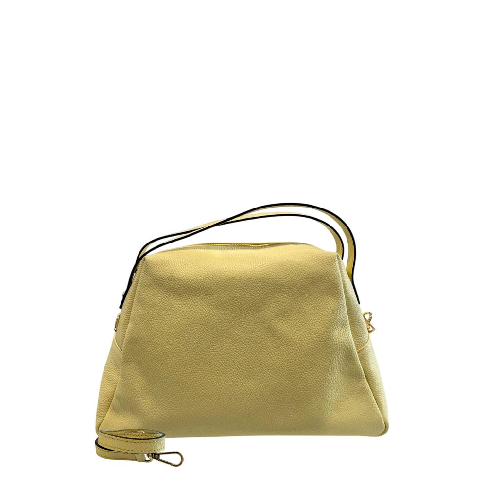 Baldinini Trend - Textured Cowhide Shoulder Bag With Dual Handles - Yellow Baldinini Trend