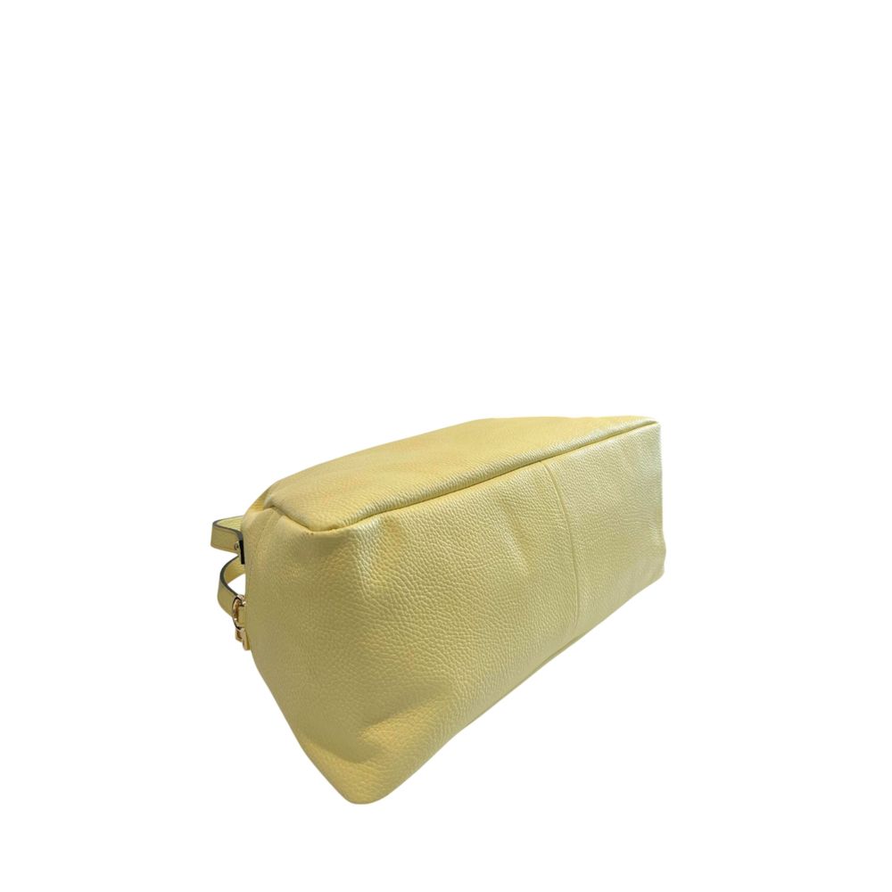 Baldinini Trend - Textured Cowhide Shoulder Bag With Dual Handles - Yellow Baldinini Trend