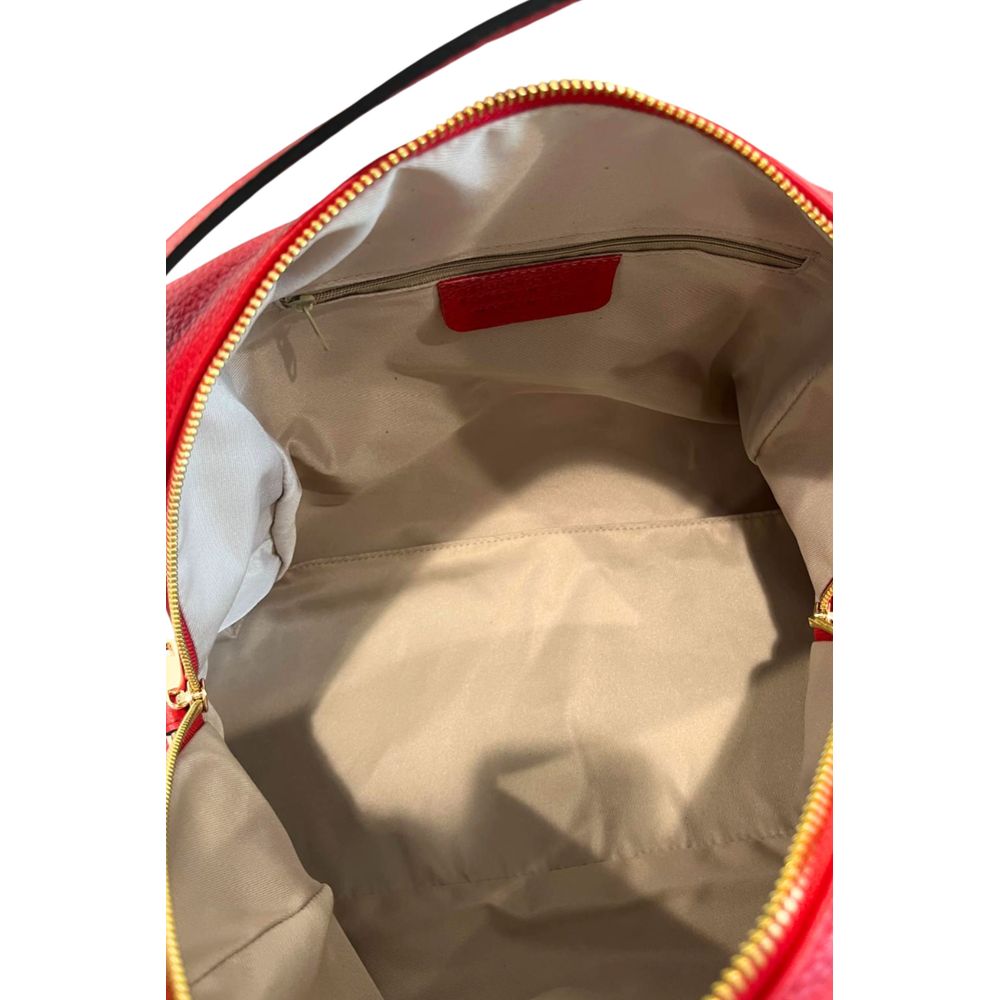 Baldinini Trend - Bold Textured Cowhide Clutch Bag with Top Handle - Red Baldinini Trend