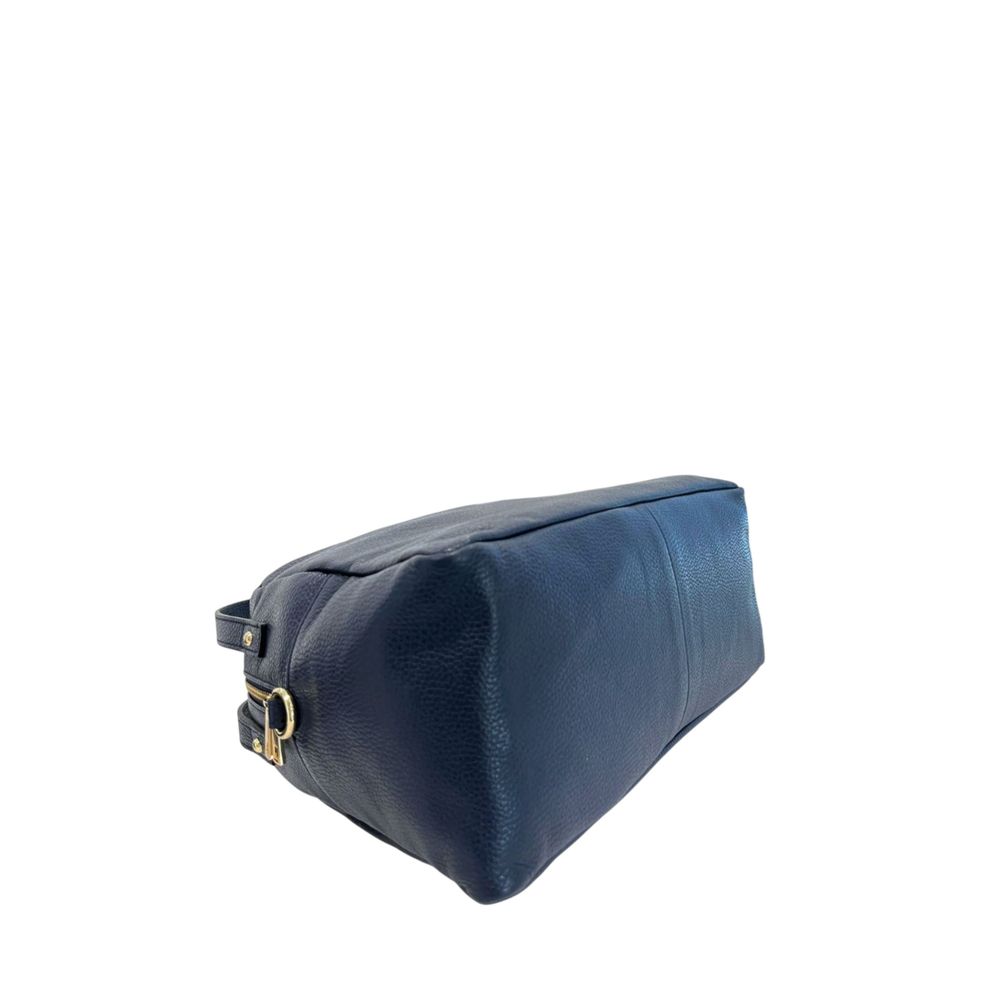 Baldinini Trend - Structured Textured Cowhide Shoulder Bag - Blue Baldinini Trend