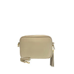 Baldinini Trend - Textured Cowhide Crossbody Bag with Fringe Tassel - Beige Baldinini Trend