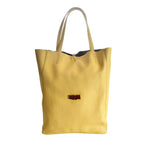 Baldinini Trend - Textured Bicolor Cowhide Tote Bag - Yellow Baldinini Trend