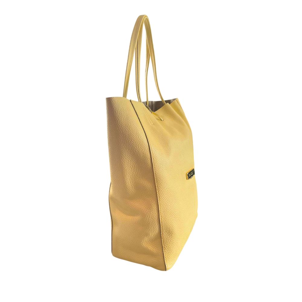 Baldinini Trend - Textured Bicolor Cowhide Tote Bag - Yellow Baldinini Trend