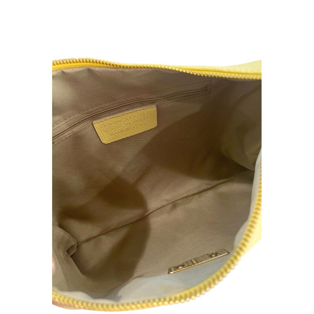 Baldinini Trend - Textured Cowhide Shoulder Clutch With Knot Detail - Yellow Baldinini Trend