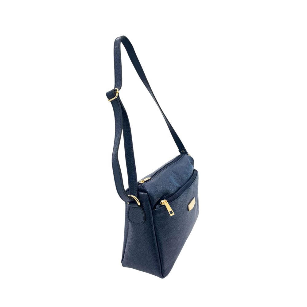 Baldinini Trend - Textured Cowhide Crossbody Bag - Blue Baldinini Trend