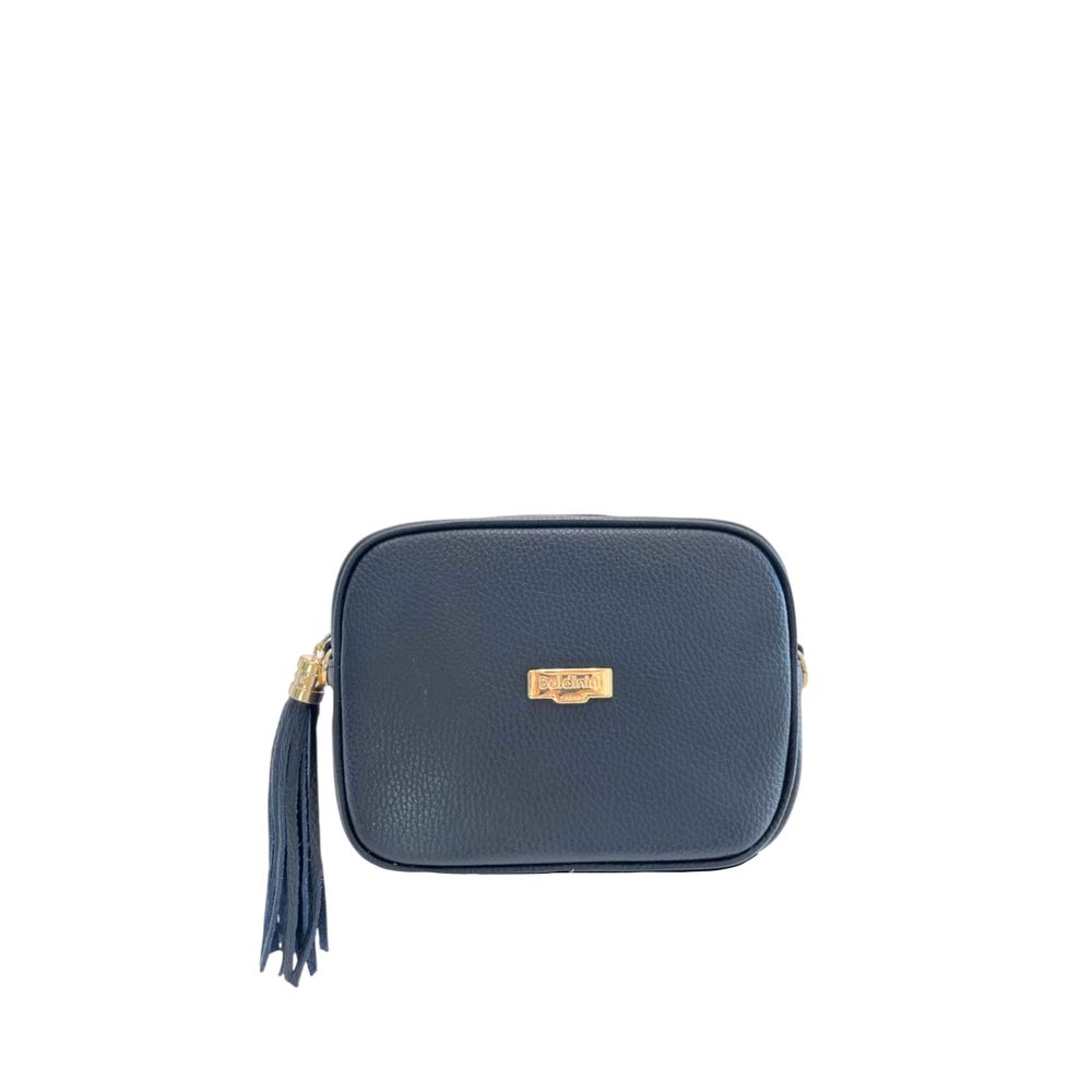 Baldinini Trend - Textured Cowhide Crossbody Bag with Fringe - Blue Baldinini Trend
