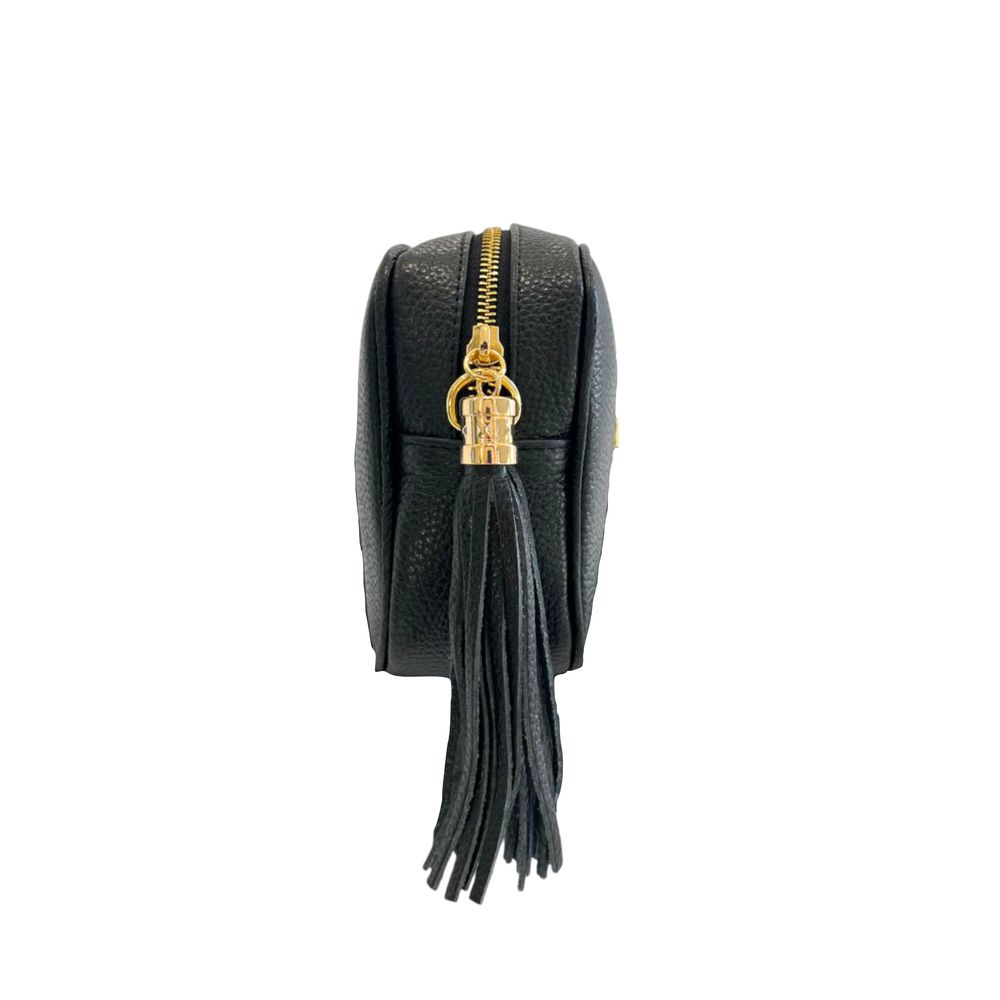 Baldinini Trend - Textured Cowhide Crossbody Bag with Tassel - Black Baldinini Trend