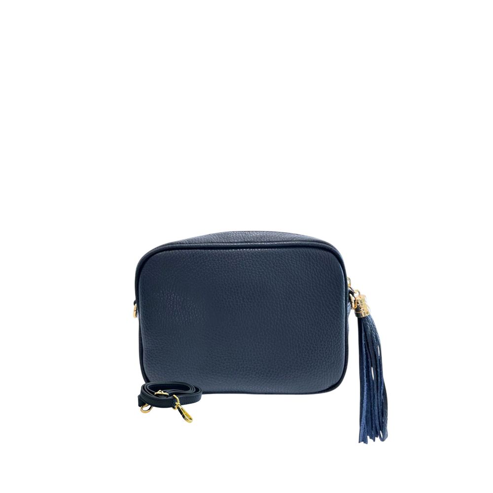 Baldinini Trend - Textured Cowhide Crossbody Bag with Fringe - Blue Baldinini Trend