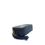 Baldinini Trend - Textured Cowhide Crossbody Bag with Fringe - Blue Baldinini Trend
