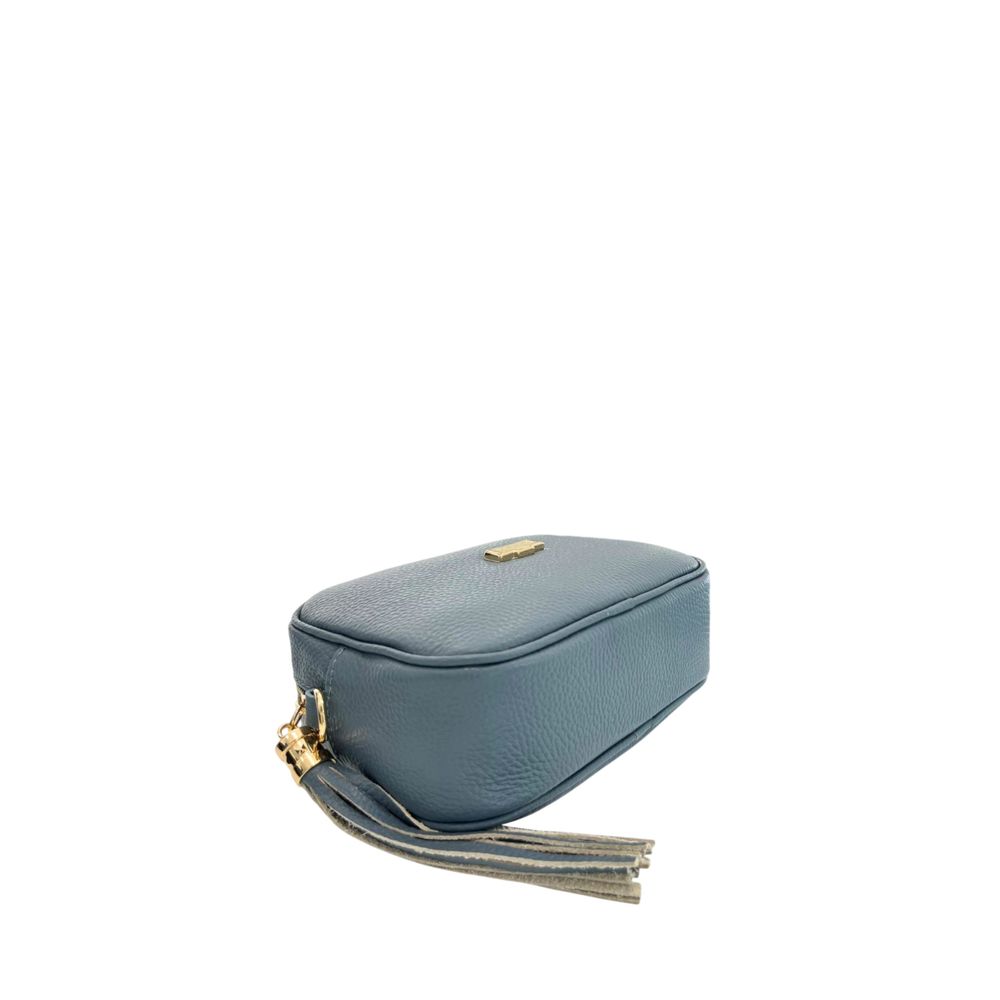 Baldinini Trend - Textured Cowhide Crossbody Bag with Fringe Tassel - Blue Baldinini Trend