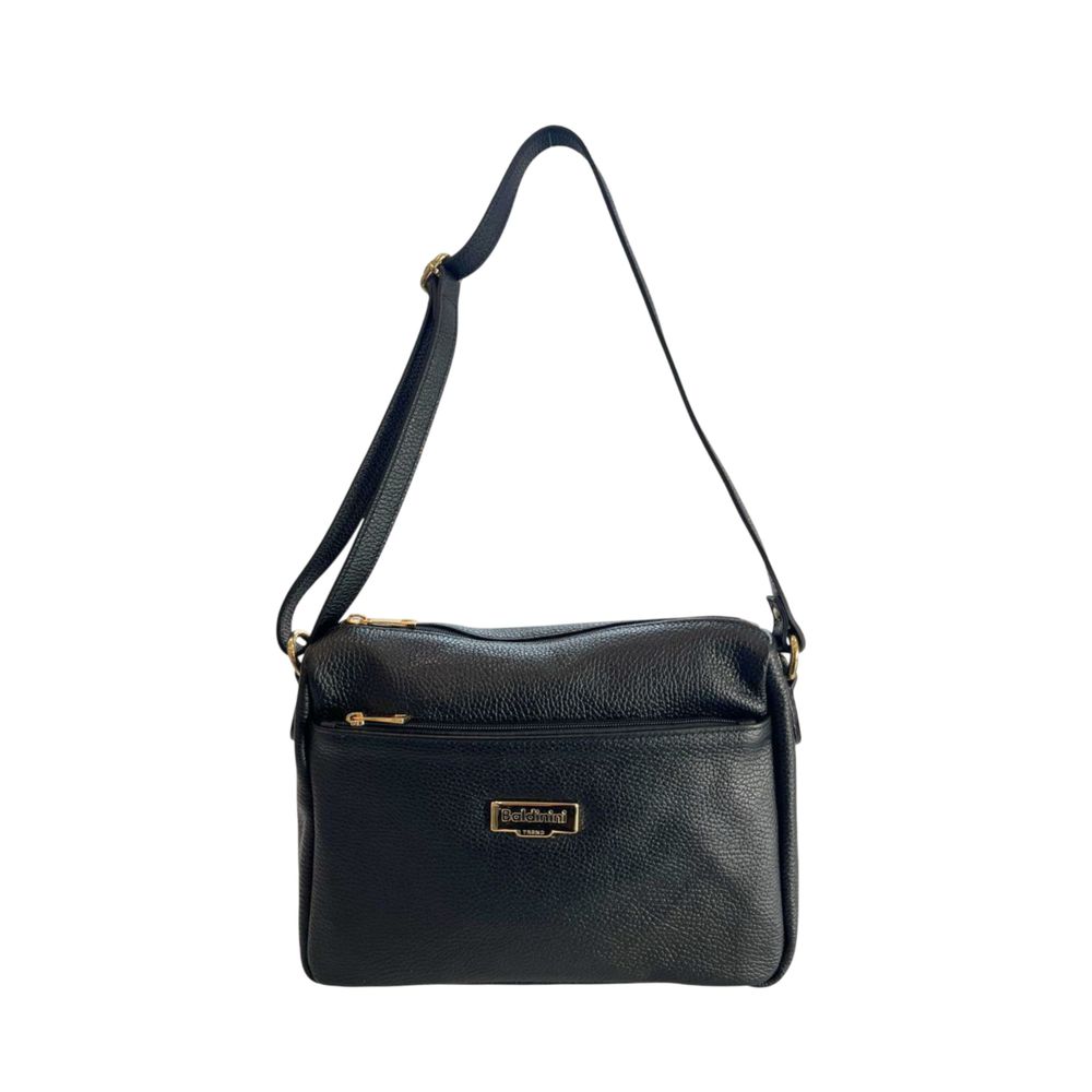 Baldinini Trend - Textured Cowhide Crossbody Bag - Black Baldinini Trend