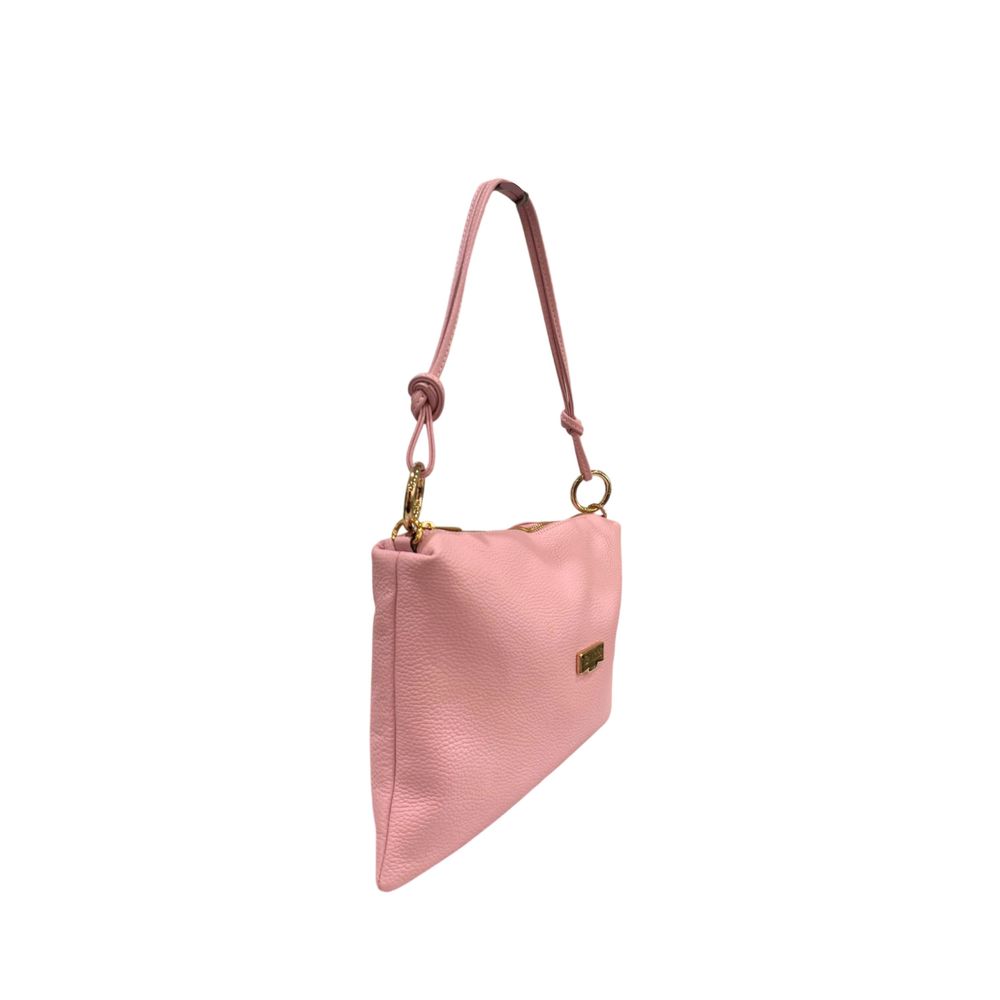 Baldinini Trend - Soft Pebbled Leather Knotted Strap Shoulder Clutch - Pink Baldinini Trend