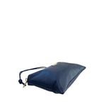 Baldinini Trend - Polished Blue Cowhide Convertible Clutch Bag - Blue Baldinini Trend