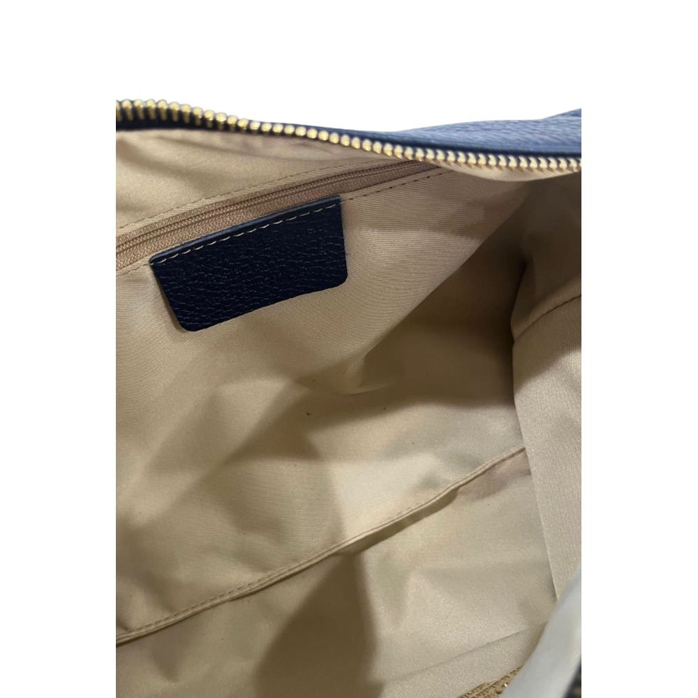 Baldinini Trend - Polished Blue Cowhide Convertible Clutch Bag - Blue Baldinini Trend