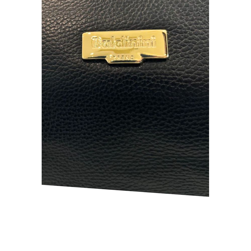 Baldinini Trend - Polished Textured Cowhide Shoulder Bag with Tassel - Black Baldinini Trend