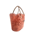 Baldinini Trend - Romantic Floral Openwork Basket Handbag - Pink Baldinini Trend