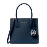 Michael Kors - Polished Textured Structured Tote Bag - Navy Michael Kors