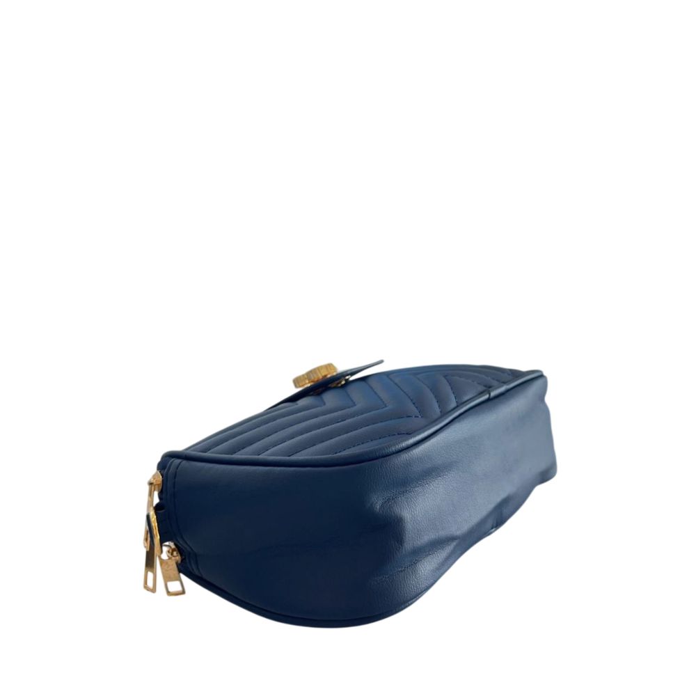 Baldinini Trend - Sophisticated Quilted Crossbody Bag with Gold Hardware - Blue Baldinini Trend