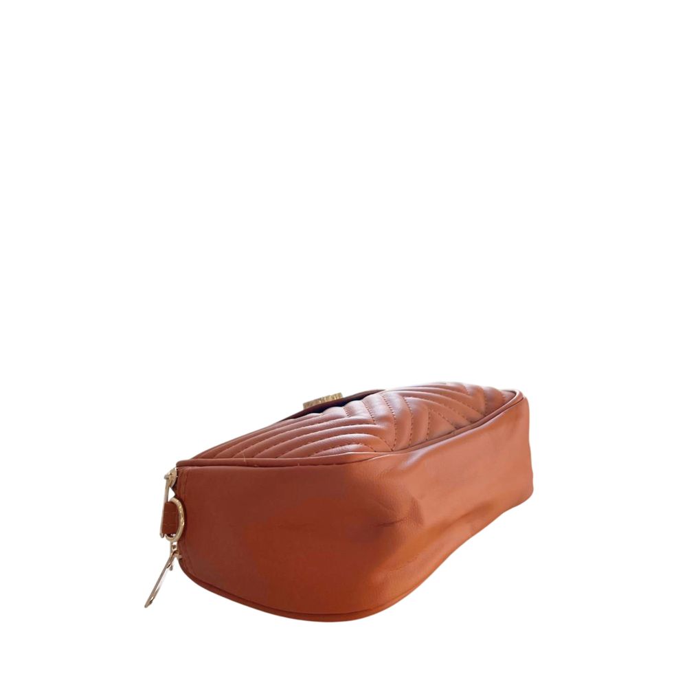 Baldinini Trend - Quilted Chevron Crossbody Bag - Brown Baldinini Trend
