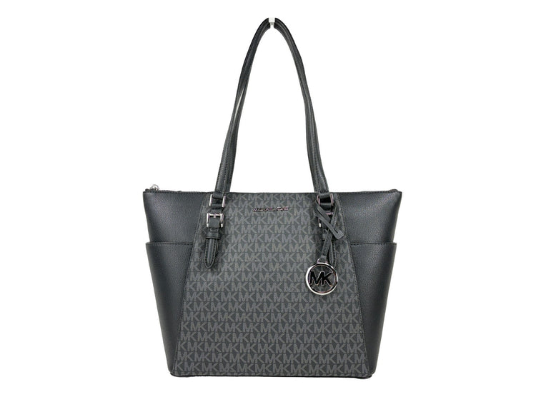Michael Kors - Tote Bag aus poliertem Saffiano-Leder mit Logoprint - Black Signature 