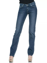 Ungaro Fever - Chic Cotton Blend Regular Fit Straight Leg Jeans - Blue Ungaro Fever