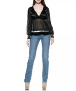 Ungaro Fever - Classic Cotton Blend Regular Fit Straight Leg Jeans - Light Blue Ungaro Fever