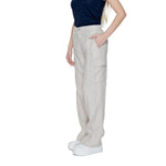 Street One - Relaxed Wide Leg Linen Trousers - Beige Street One