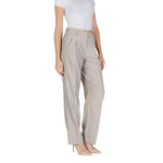 Vero Moda - Sophisticated Herringbone Wide Leg Tailored Trousers - Grey Vero Moda