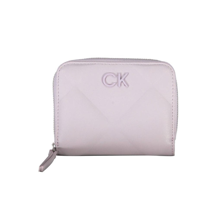 Calvin Klein - Elegante gesteppte Rundum-Reißverschluss-Geldbörse mit RFID-Schutz - Lila 
