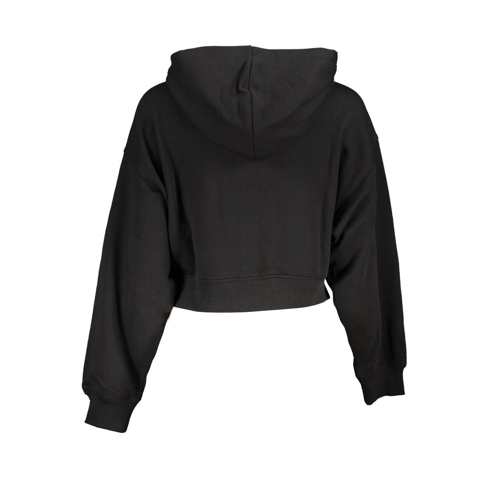 Calvin Klein - Relaxed Cotton Blend Cropped Zip-Up Hoodie - Black Calvin Klein