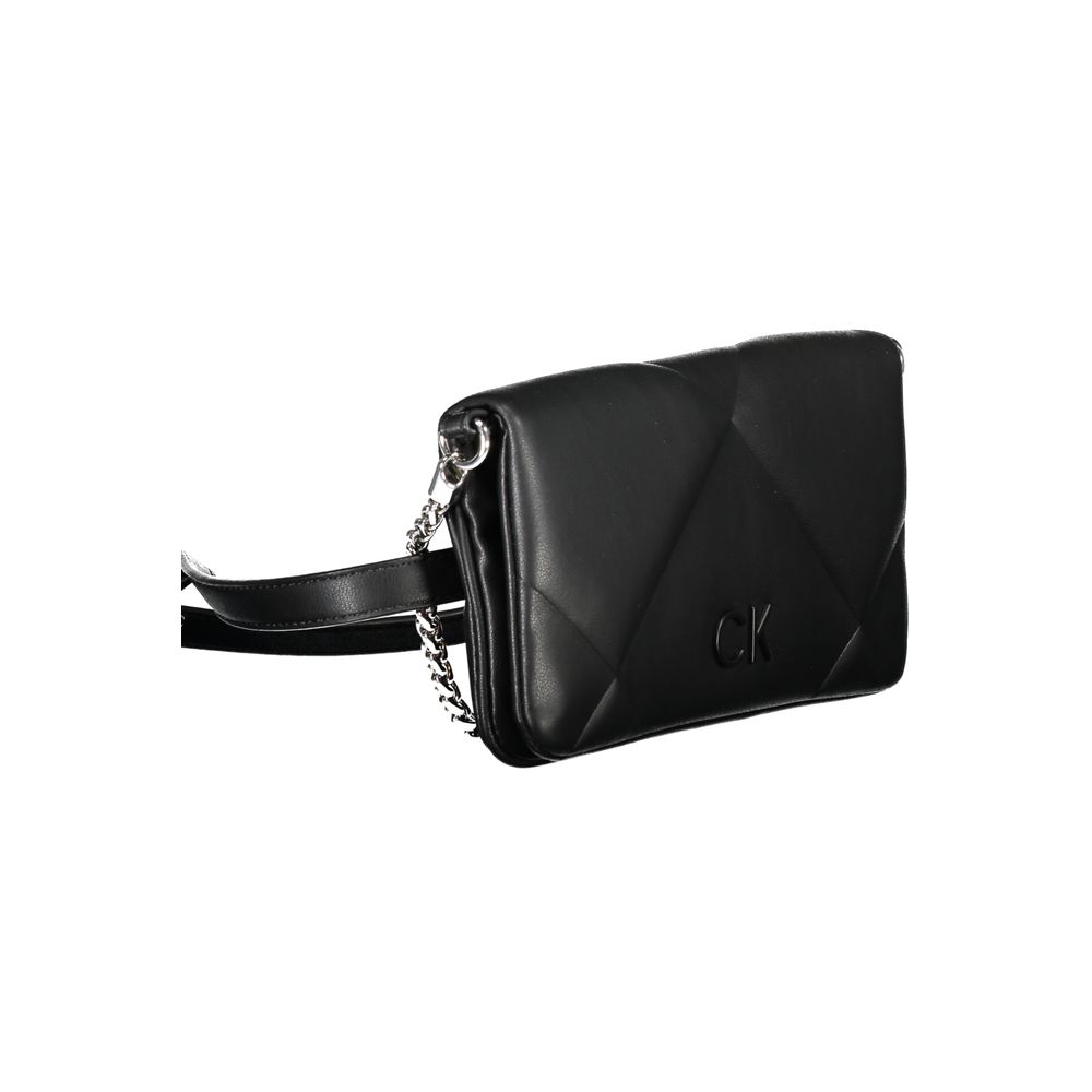 Calvin Klein - Sleek Quilted Convertible Chain Handbag - Black Calvin Klein