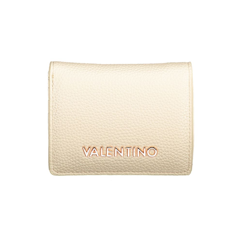 Valentino - Polished Textured Polyethylene Wallet with Coin Purse - Beige Mario Valentino