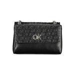 Calvin Klein - Sleek Embossed Logo Chain Shoulder Bag - Black Calvin Klein
