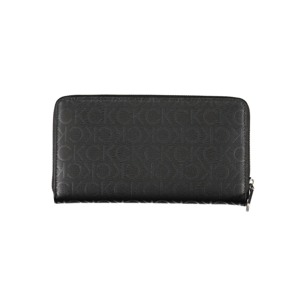 Calvin Klein - Sleek Embossed Logo Zip-Around Wallet - Black Calvin Klein